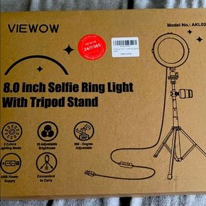 NEW- 8.0 Selfie ring light with tripod stand